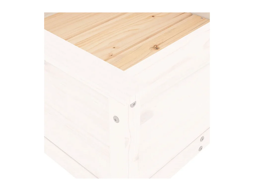 Jardinière bac lit surélevé bois blanche 82.5 x 82.5 x 39 cm 02_0037943