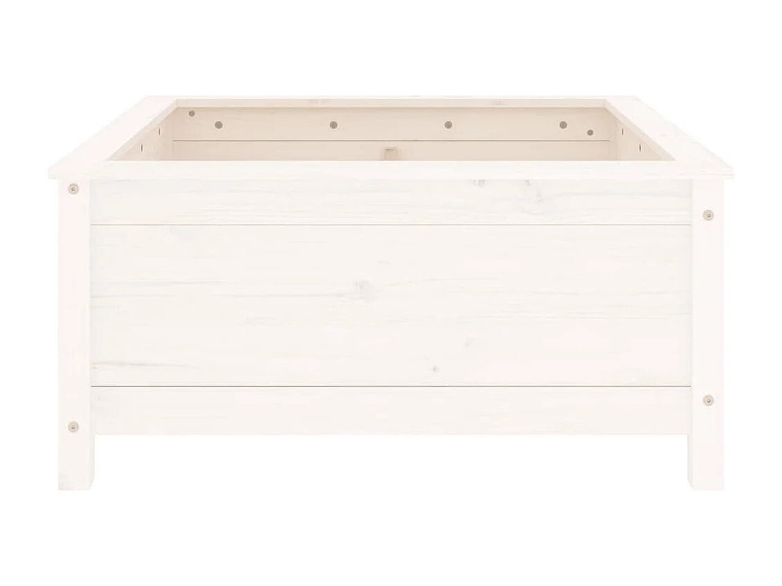 Jardinière bac lit surélevé bois blanche 82.5 x 82.5 x 39 cm 02_0037943