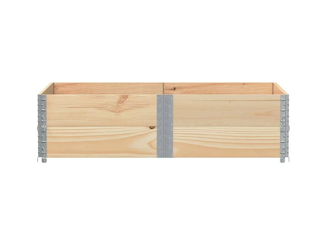 Macetero bancal elevado plantas flores terraza jardín 150 x 100 cm madera maciza de pino marrón 02_0037416