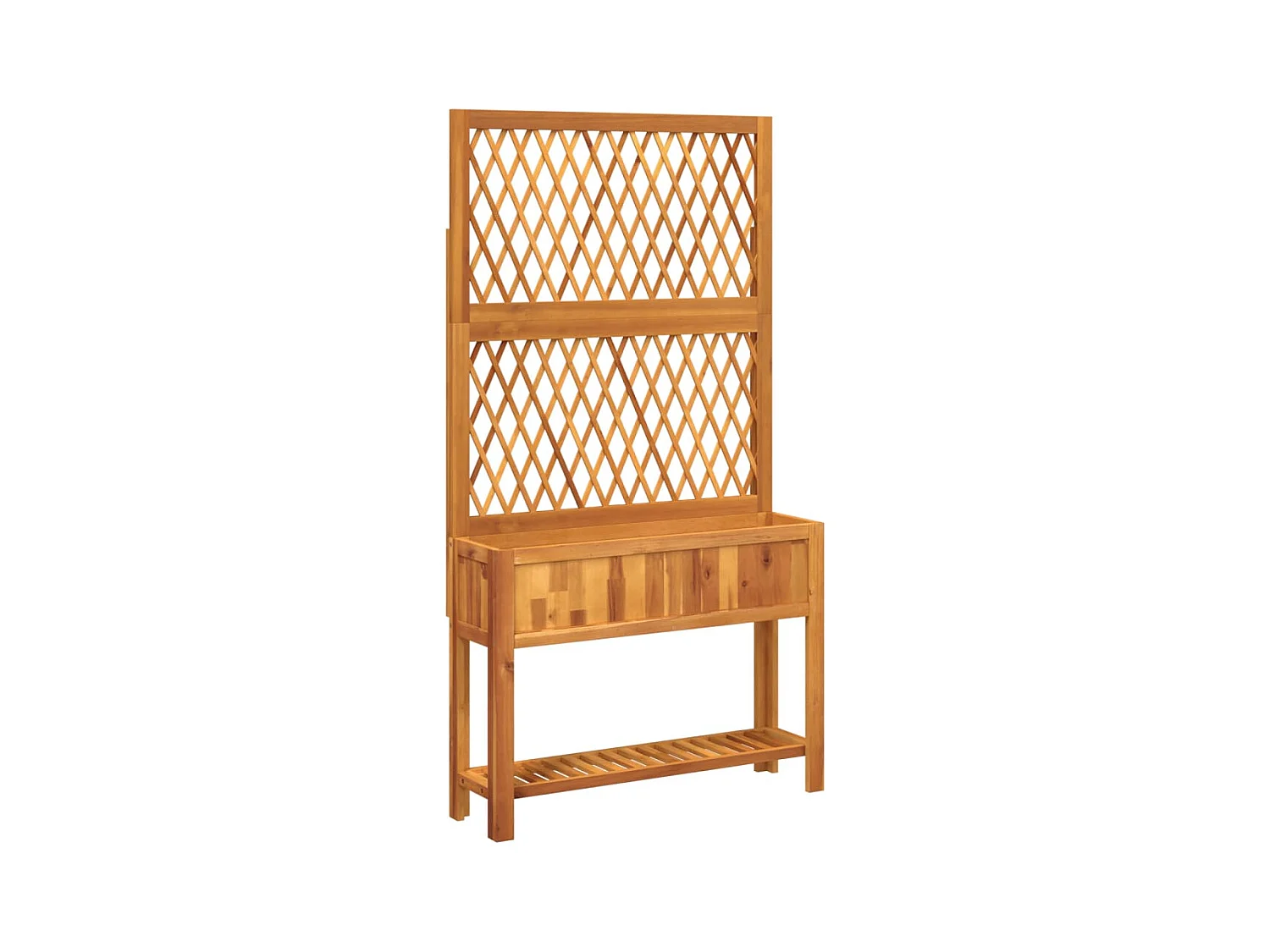 Jardinière bac lit surélevé bois marron 100 x 32 x 185 cm 02_0038378