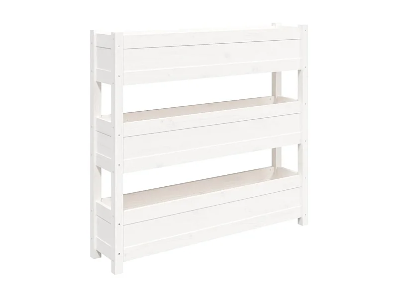 Jardinière bac lit surélevé bois blanche 112 x 25 x 104.5 cm 02_0037394