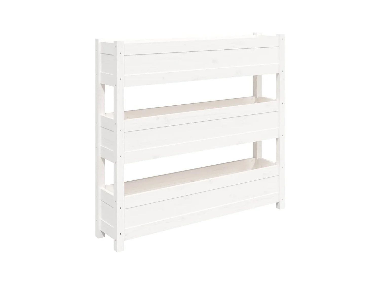 Jardinière bac lit surélevé bois blanche 112 x 25 x 104.5 cm 02_0037394