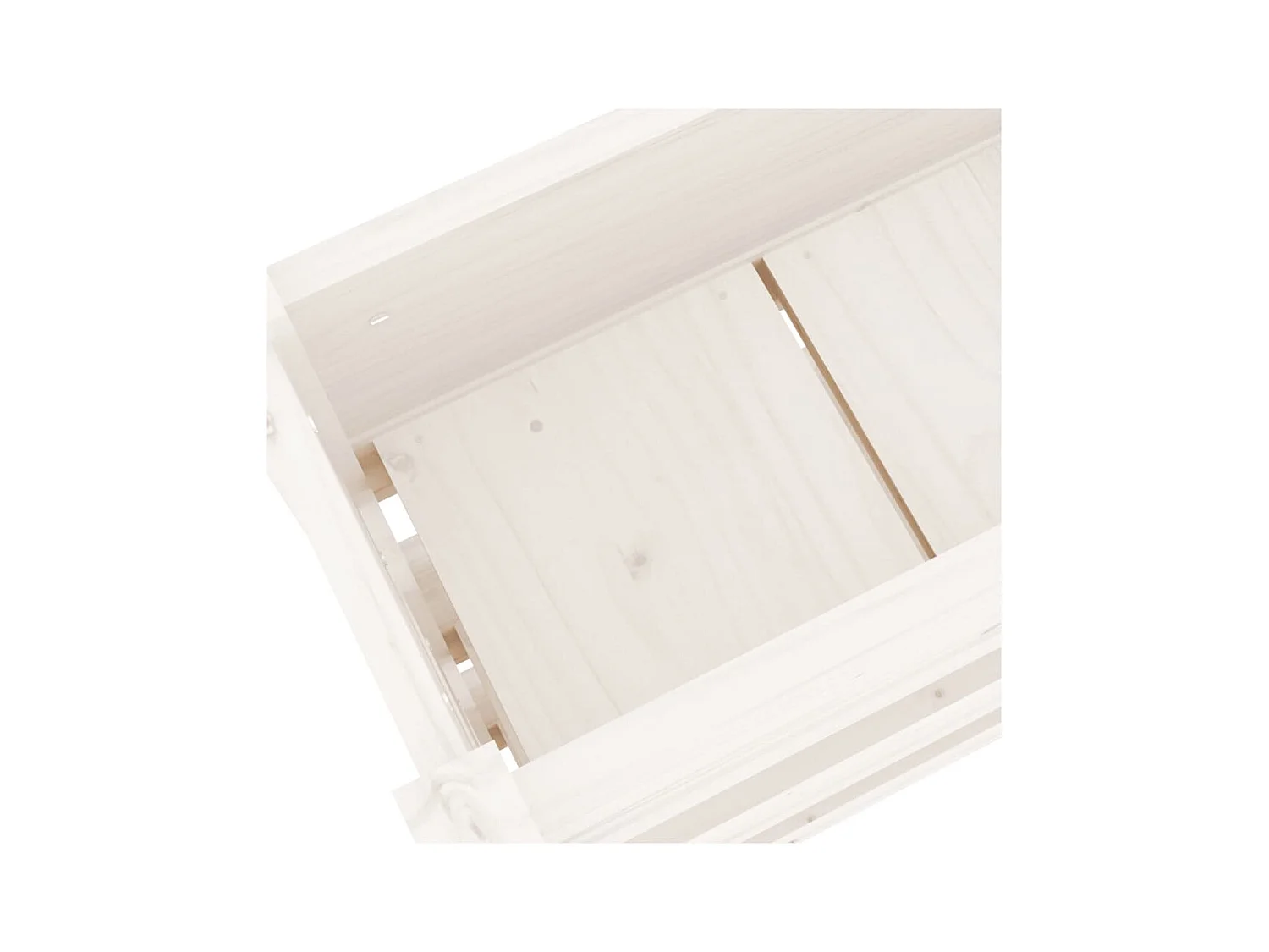 Jardinière bac lit surélevé bois blanche 112 x 25 x 104.5 cm 02_0037394