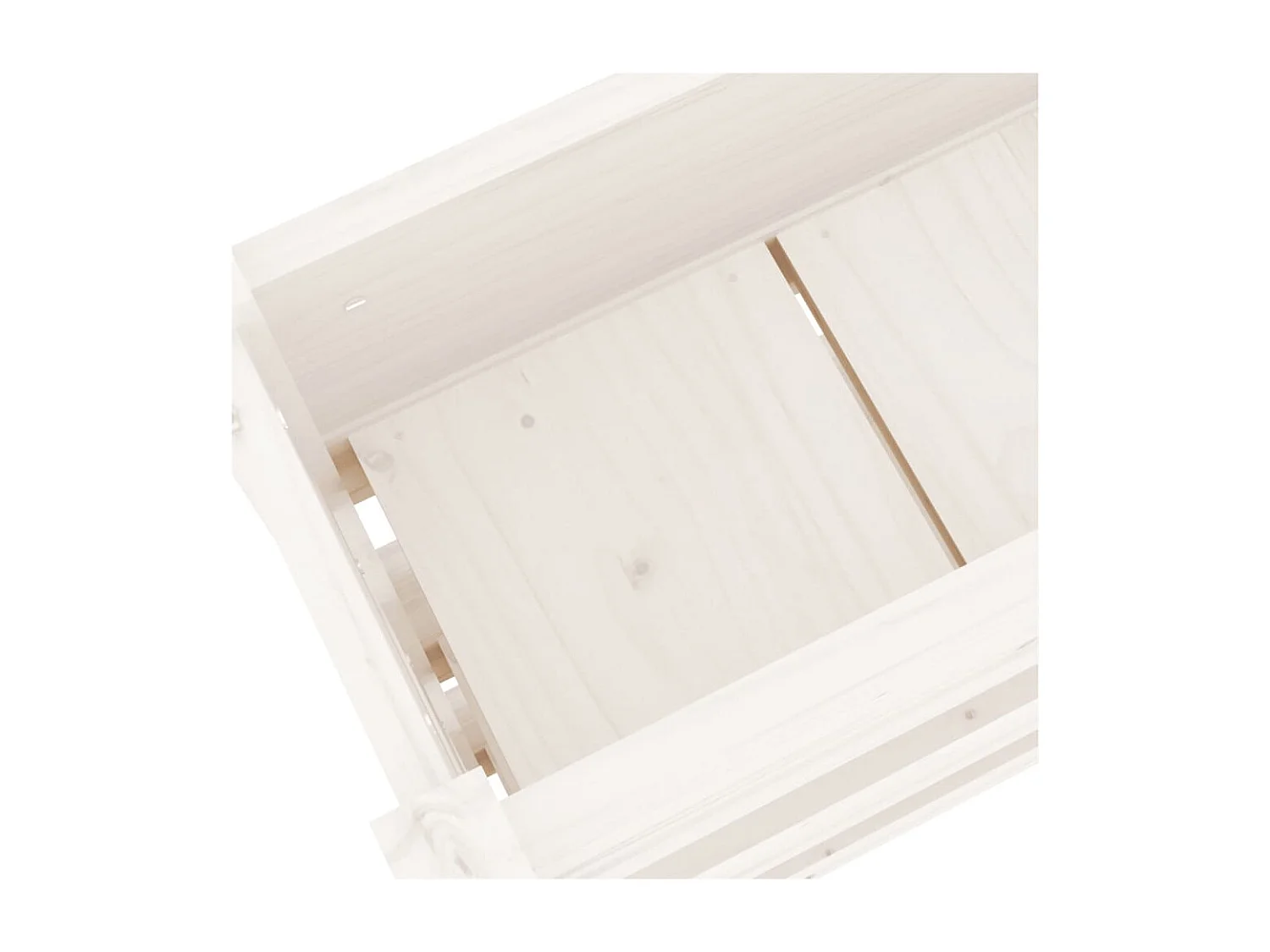 Macetero bancal elevado plantas flores terraza jardín 112 x 25 x 104,5 cm madera maciza de pino blanco 02_0037394