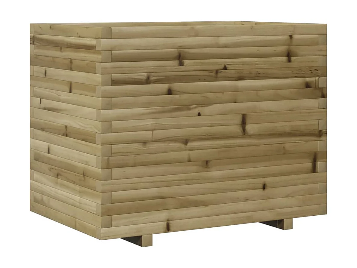Vassoio per fioriera aiuola rialzata piante fiori terrazza giardino 90 x 60 x 72 cm legno di pino impregnato marrone 02_0038035