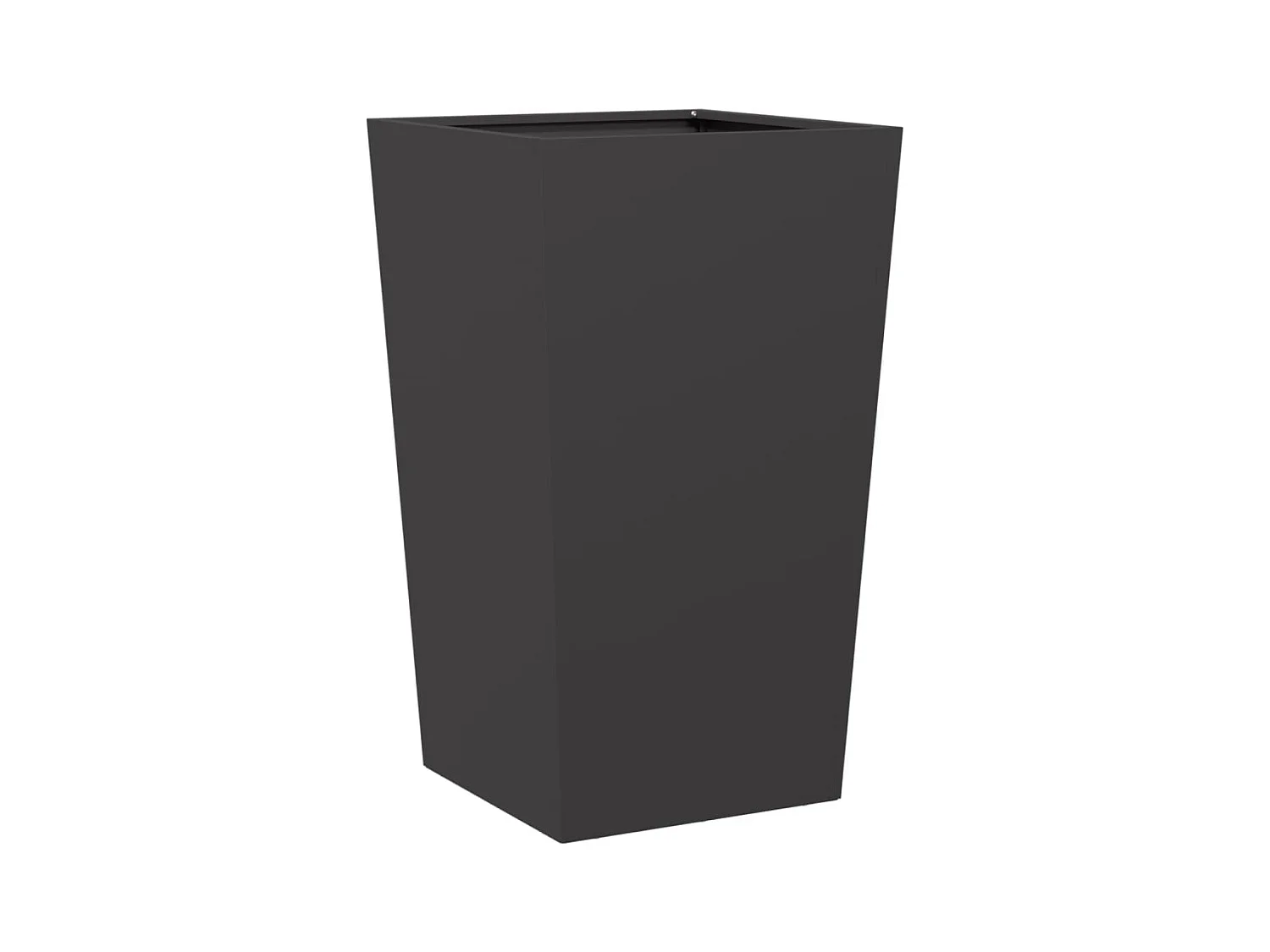 Macetero bancal elevado plantas flores terraza jardín 45 x 45 x 75 cm negro acero 02_0037609