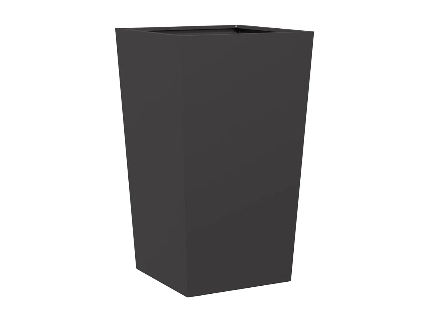 Bandeja para plantador de plantas com canteiro elevado flores terraço jardim 45 x 45 x 75 cm aço preto 02_0037609