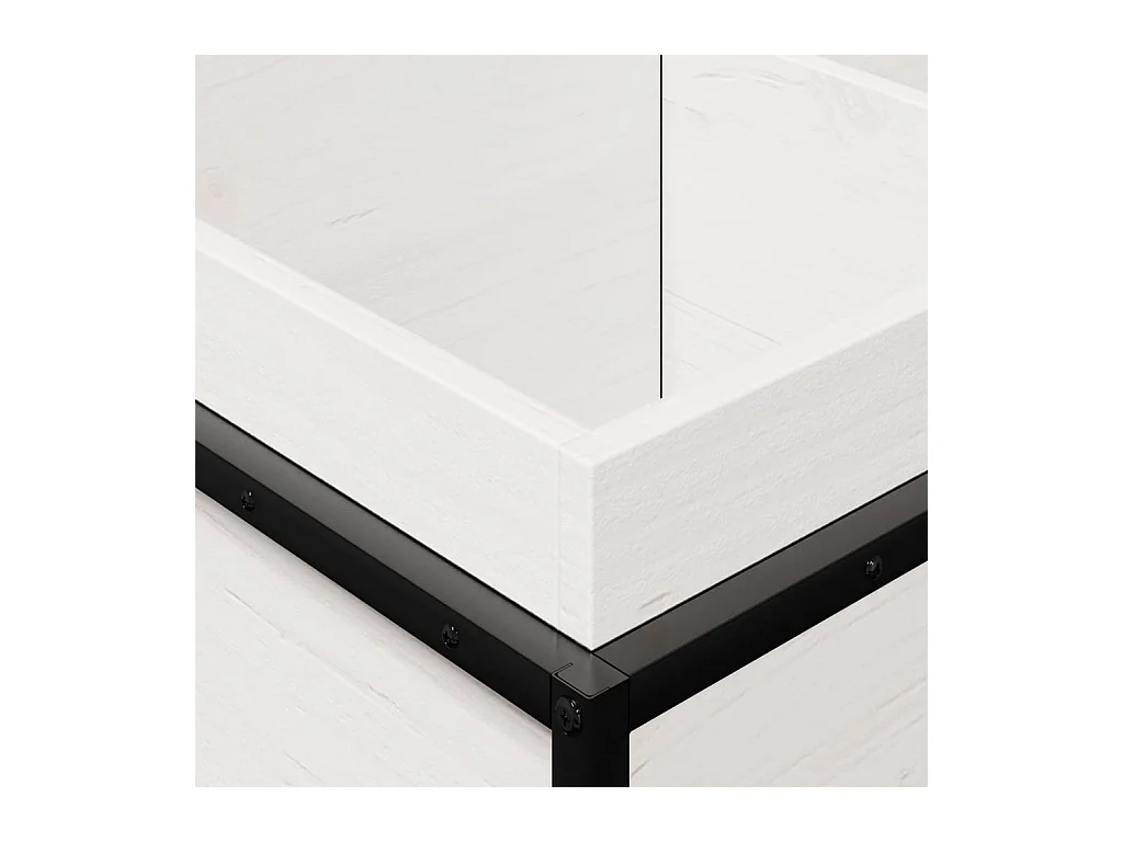 Vassoio per fioriera aiuola rialzata piante fiori terrazza giardino 80 x 40 x 50 cm legno massello di pino bianco 02_0037872