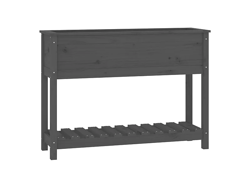 Jardinière bac lit surélevé bois marron 111.5 x 34.5 x 81 cm 02_0038382