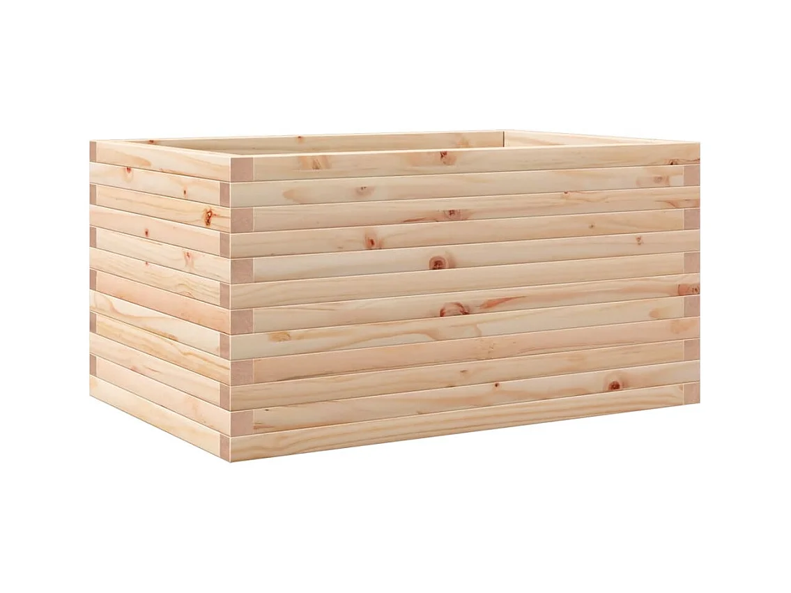 Vassoio per fioriera aiuola rialzata piante fiori terrazza giardino 90 x 60 x 45,5 cm legno di pino massiccio marrone 02_0038016