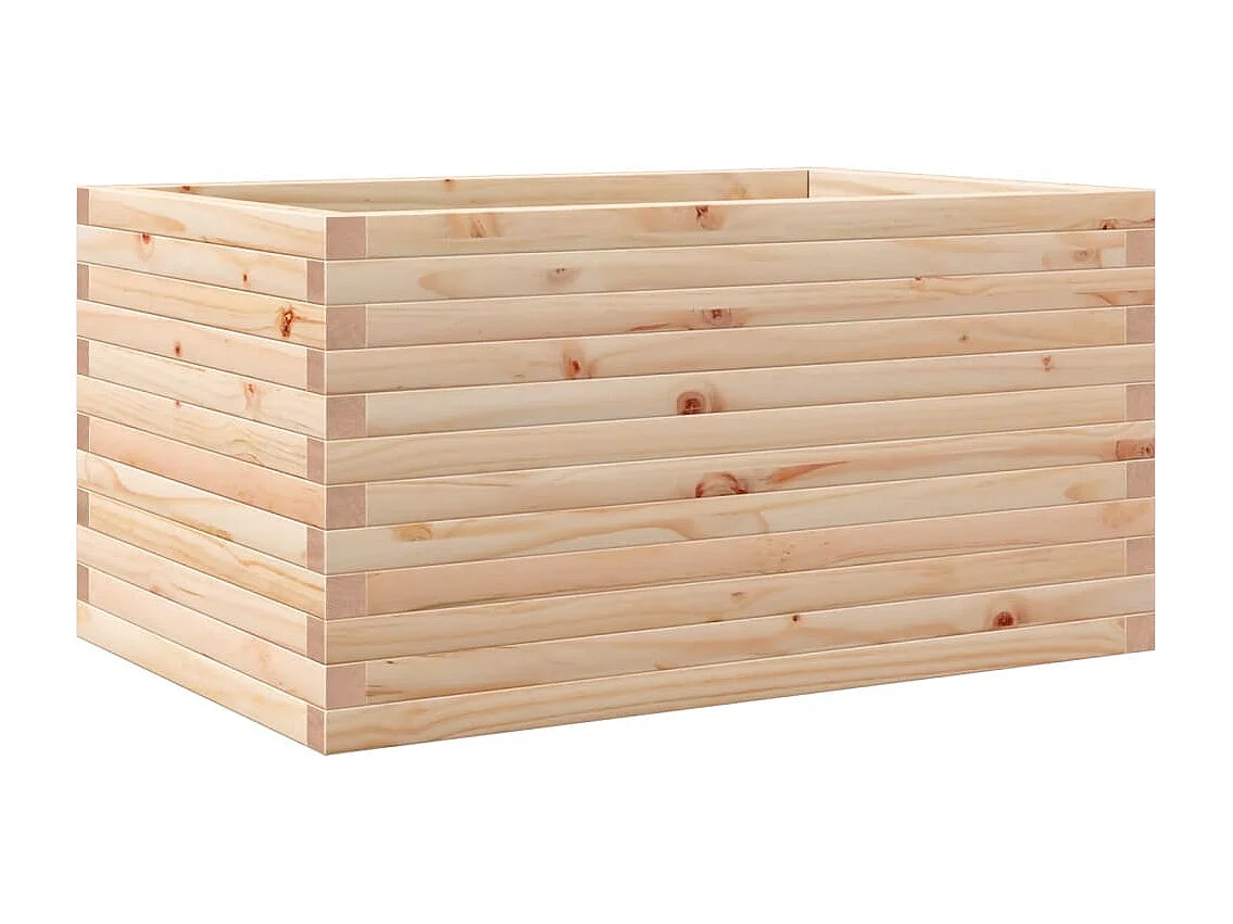 Vassoio per fioriera aiuola rialzata piante fiori terrazza giardino 90 x 60 x 45,5 cm legno di pino massiccio marrone 02_0038016