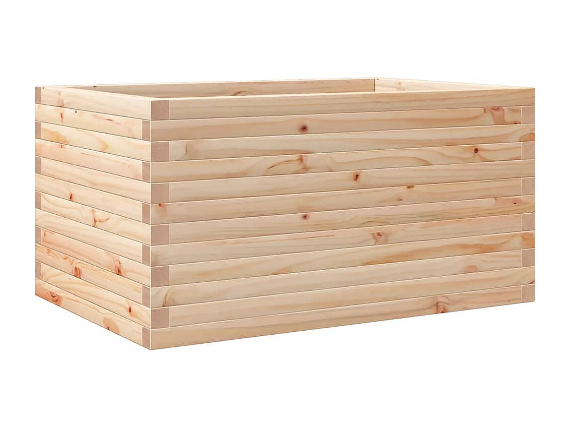 Vassoio per fioriera aiuola rialzata piante fiori terrazza giardino 90 x 60 x 45,5 cm legno di pino massiccio marrone 02_0038016