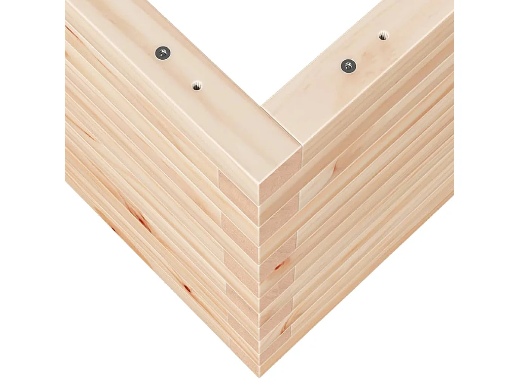 Vassoio per fioriera aiuola rialzata piante fiori terrazza giardino 90 x 60 x 45,5 cm legno di pino massiccio marrone 02_0038016