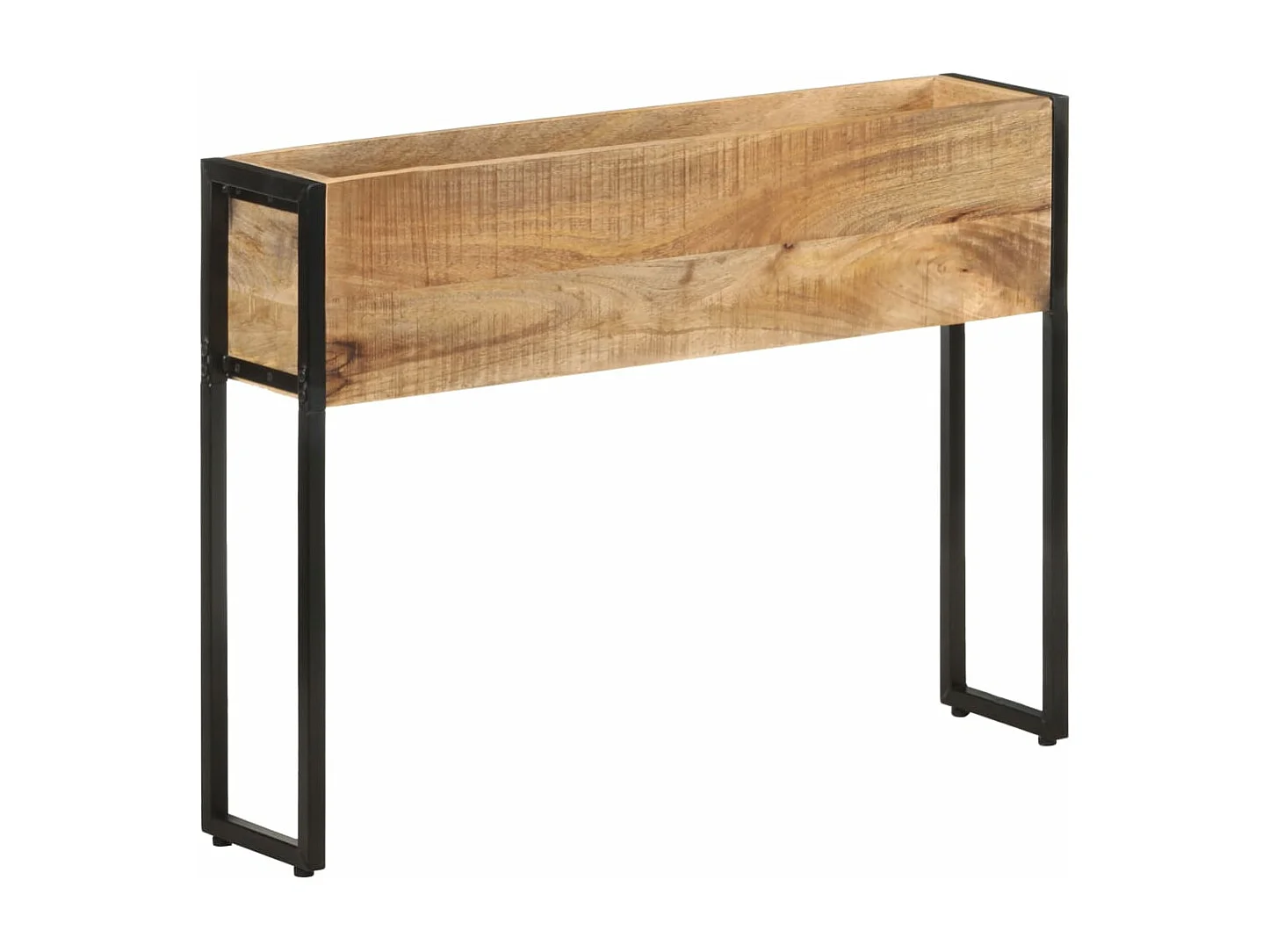 Vassoio per fioriera aiuola rialzata piante fiori terrazza giardino 90 x 20 x 68 cm legno di mango grezzo marrone 02_0037962