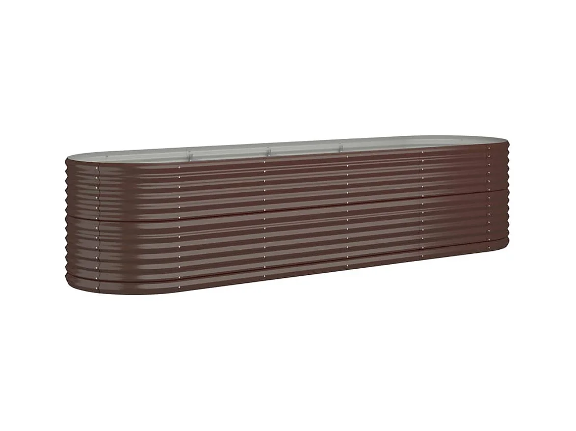 Jardinière bac lit surélevé marron 296 x 80 x 68 cm 02_0039559