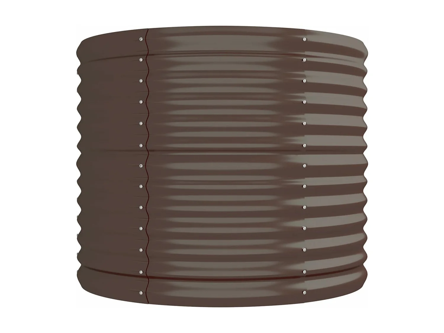 Vassoio per fioriera aiuola rialzata piante fiori terrazza giardino giardino acciaio verniciato a polvere marrone 02_0039559