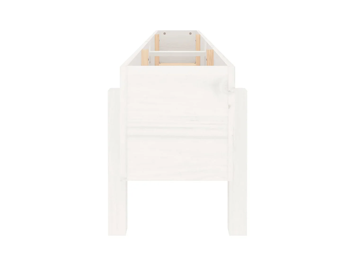 Jardinière bac lit surélevé bois blanche 160 x 30 x 38 cm 02_0039368