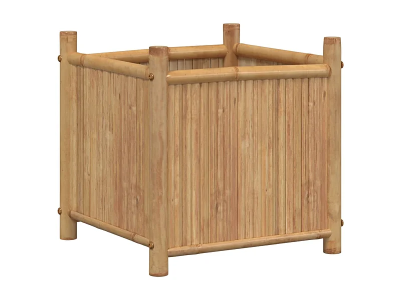 Jardinière bac lit surélevé bambou marron 40 x 40 x 40 cm 02_0037549
