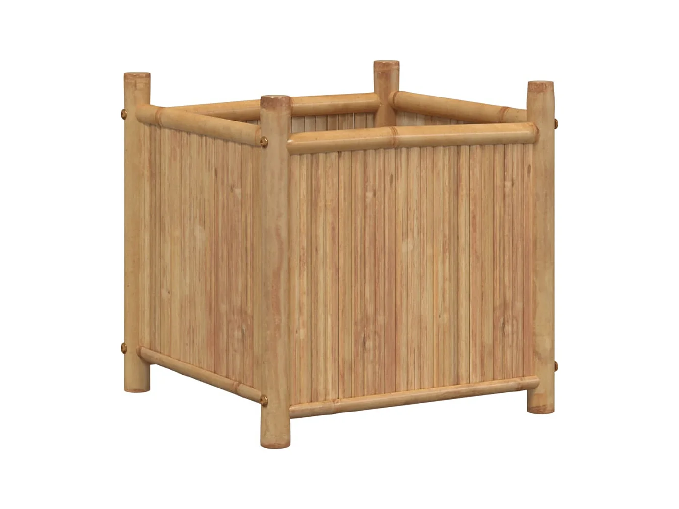 Jardinière bac lit surélevé bambou marron 40 x 40 x 40 cm 02_0037549