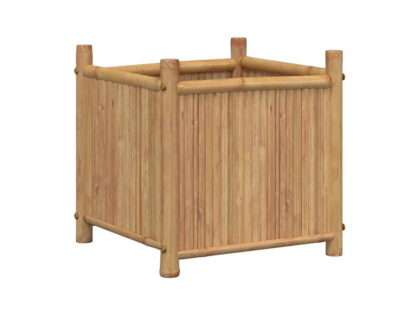 Jardinière bac lit surélevé bambou marron 40 x 40 x 40 cm 02_0037549