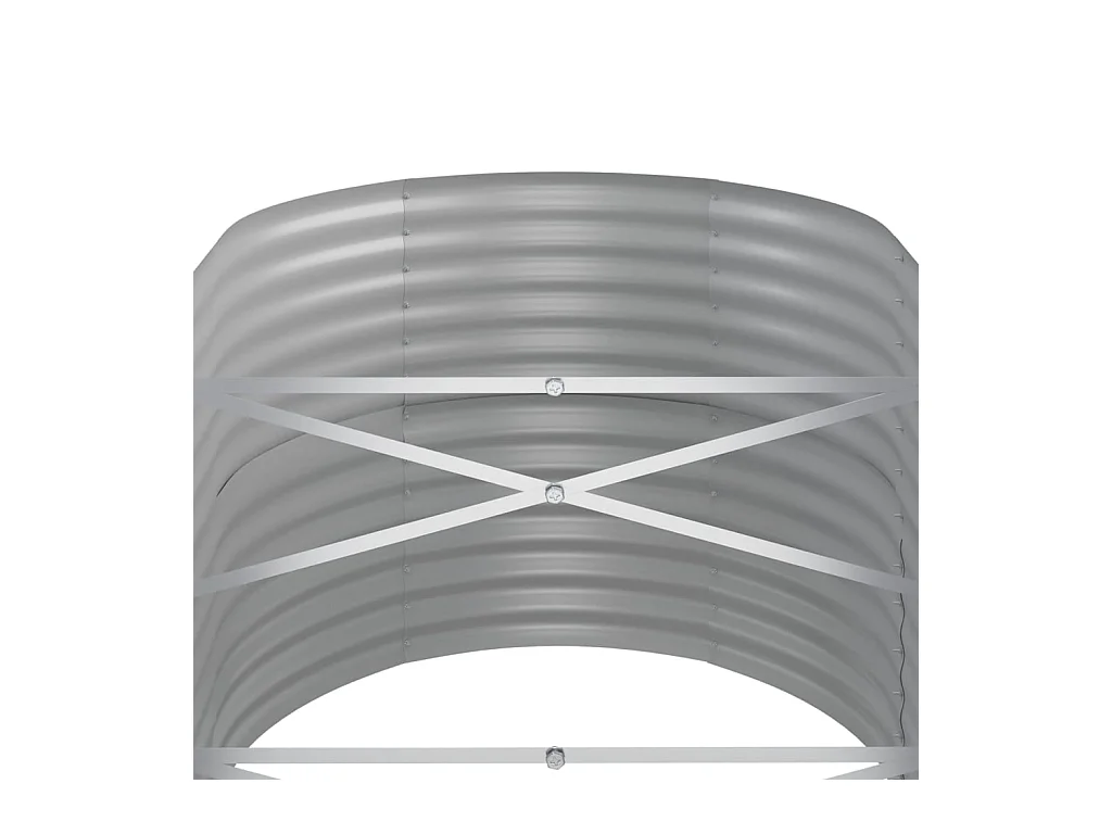 Jardinière bac lit surélevé argenté 440 x 80 x 68 cm 02_0039705