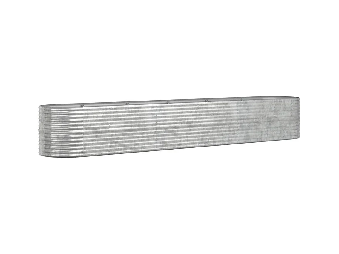 Jardinière bac lit surélevé argenté 440 x 80 x 68 cm 02_0039705