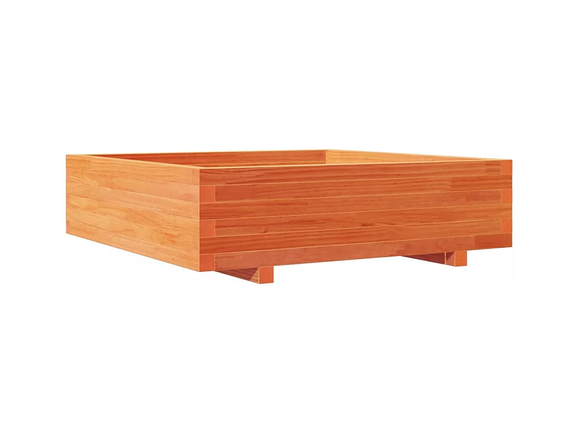 Jardinière bac lit surélevé bois marron 90 x 90 x 45438 cm 02_0038528