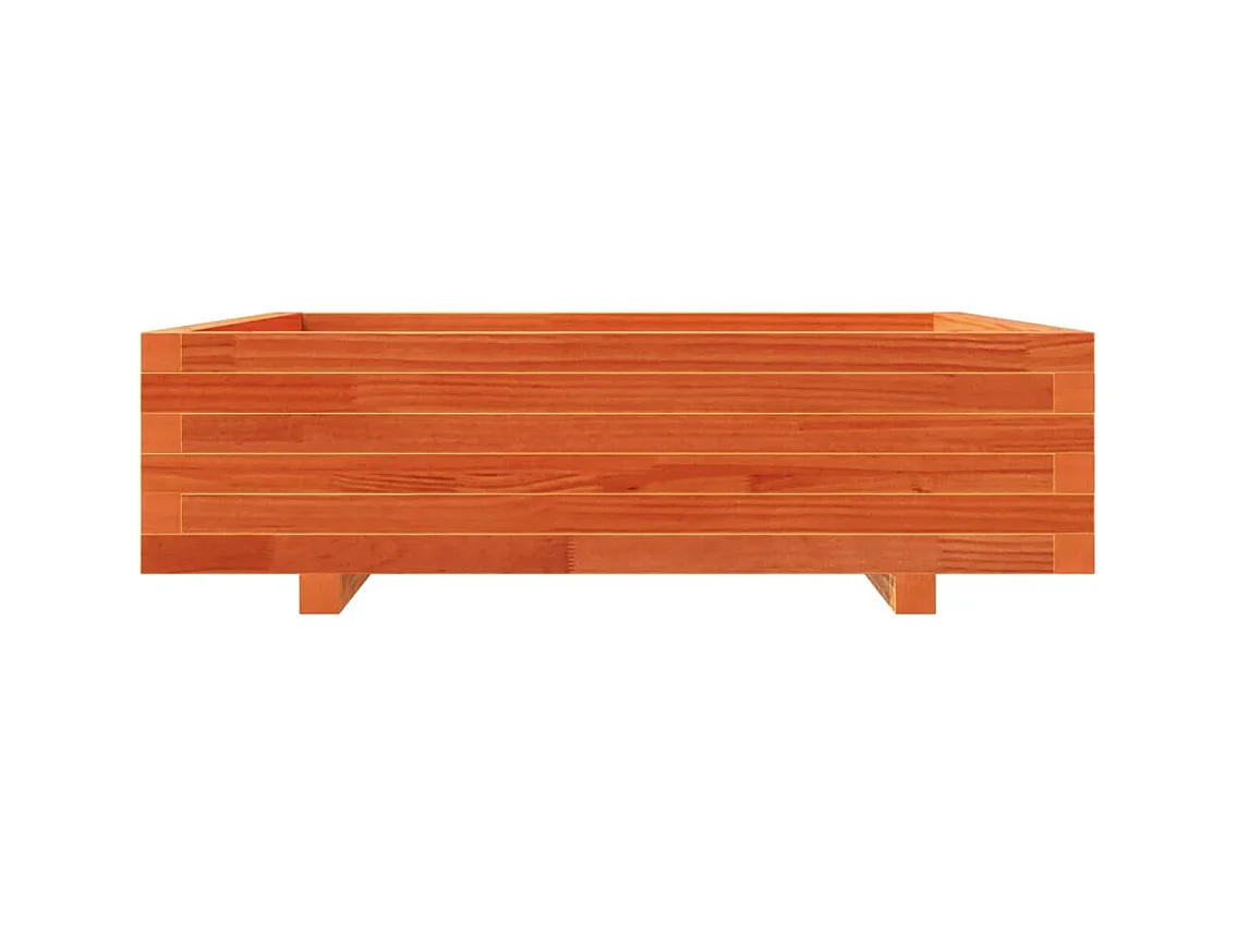 Jardinière bac lit surélevé bois marron 90 x 90 x 45438 cm 02_0038528