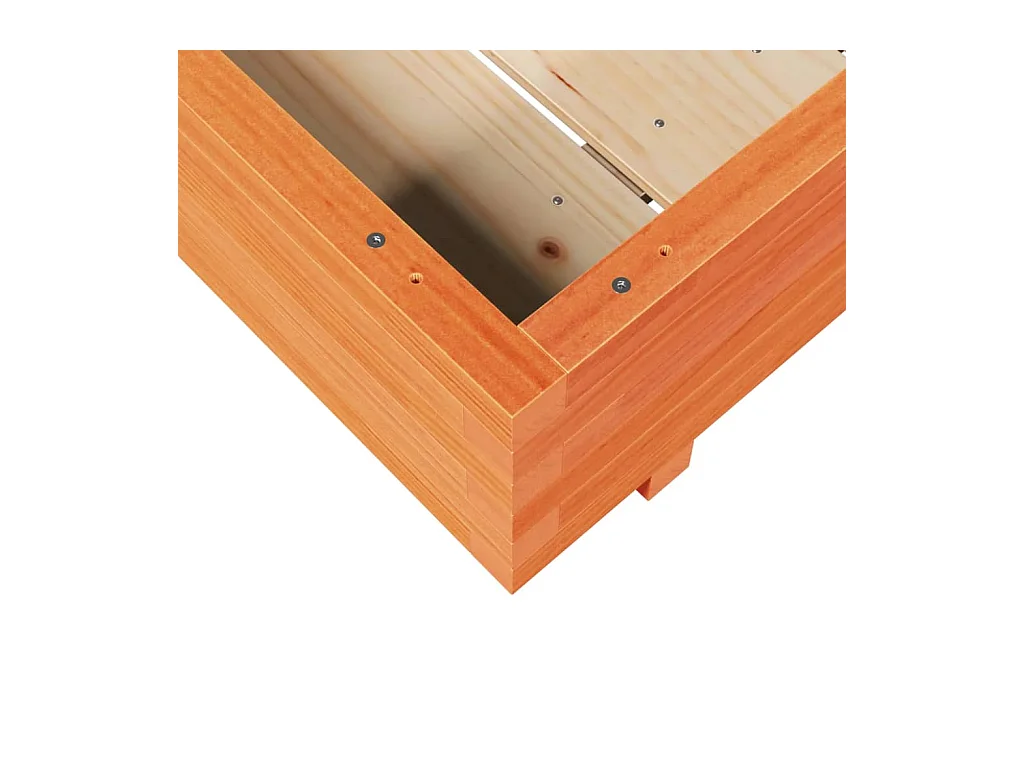 Jardinière bac lit surélevé bois marron 90 x 90 x 45438 cm 02_0038528