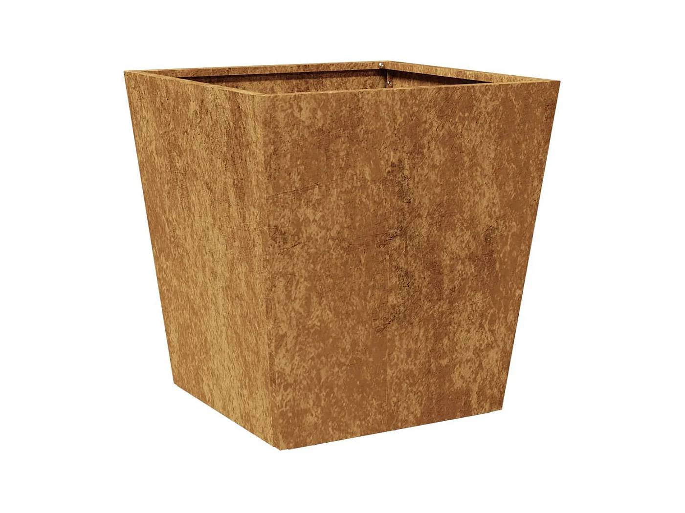 Vassoio per fioriera aiuola rialzata piante fiori terrazzo giardino 40 x 40 x 40 cm acciaio corten Marrone 02_0037543