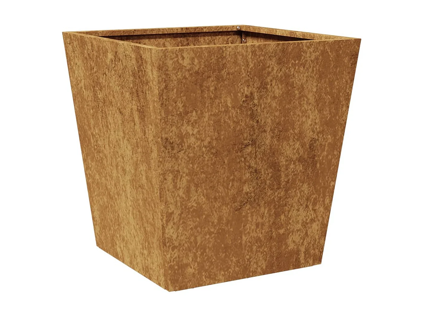 Macetero bancal elevado plantas flores terraza jardín 40 x 40 x 40 cm acero corten Marrón 02_0037543