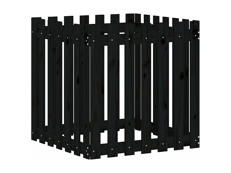 Jardinière bac lit surélevé noire 70 x 70 x 70 cm 02_0038115