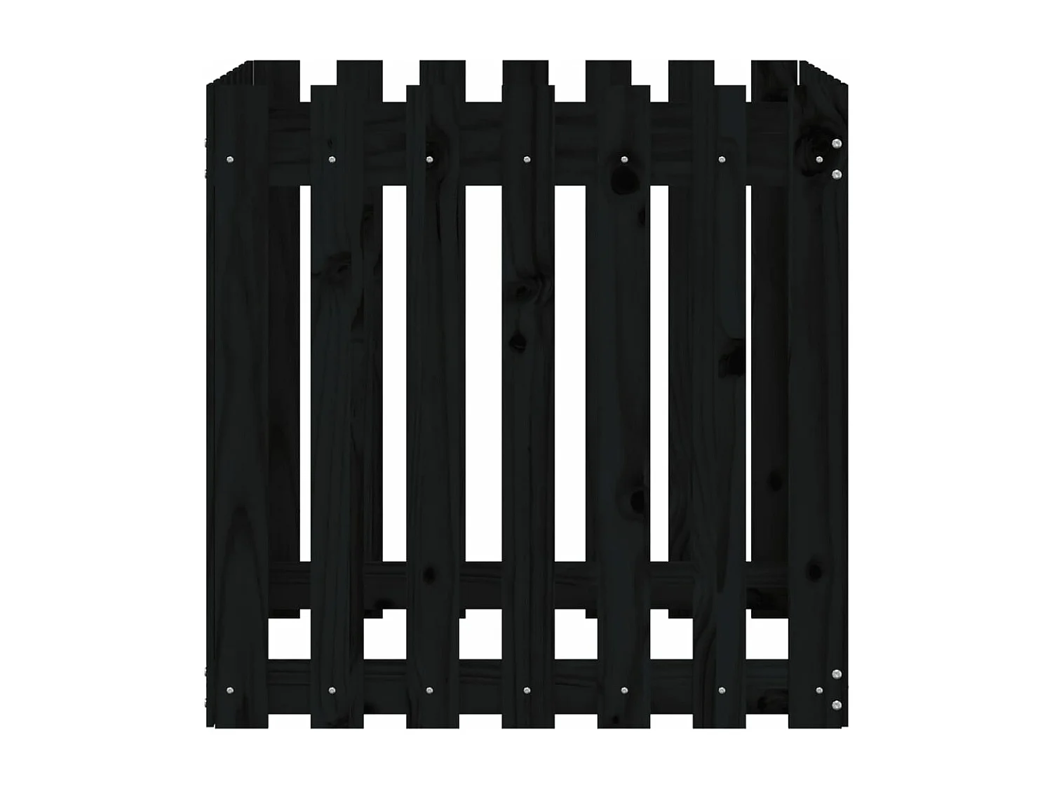 Jardinière bac lit surélevé noire 70 x 70 x 70 cm 02_0038115