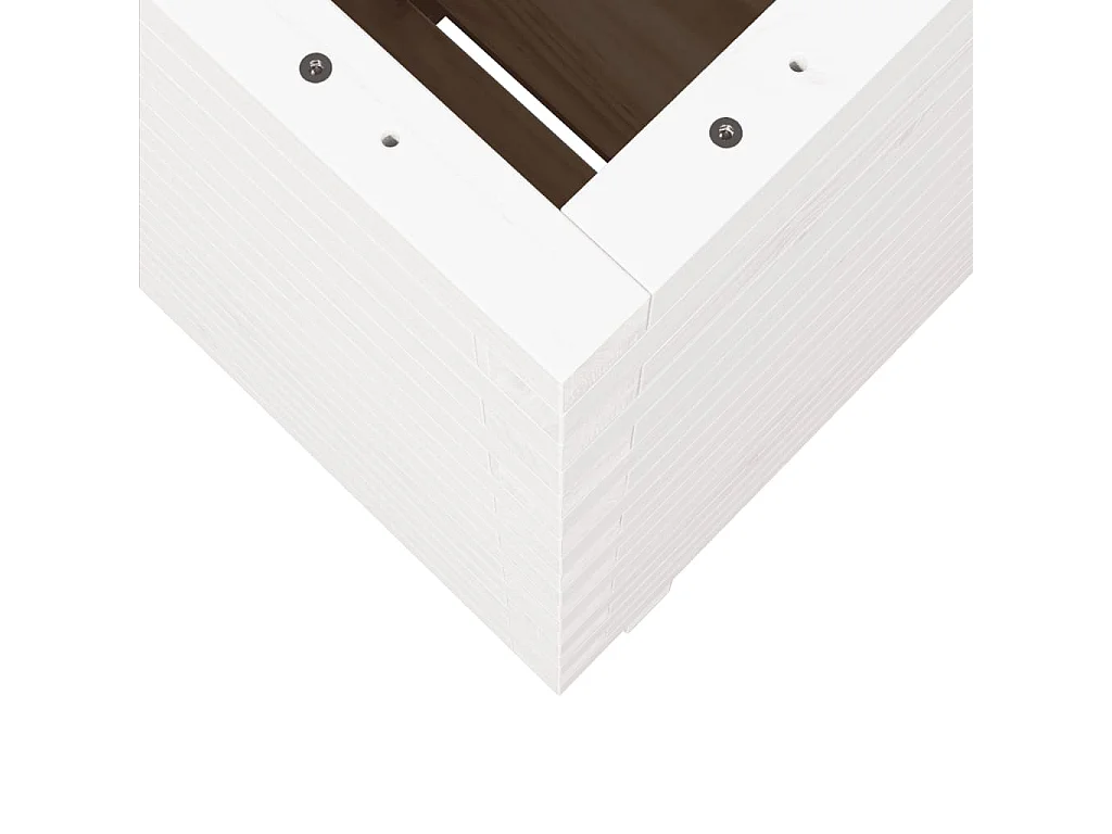 Jardinière bac lit surélevé bois blanche 50 x 50 x 72.5 cm 02_0037681