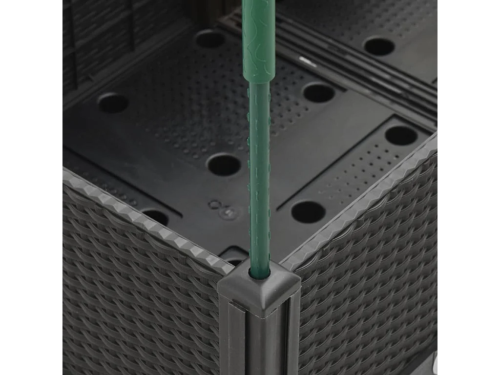 Jardinière bac lit surélevé noire 42 x 40 x 142 cm 02_0038297