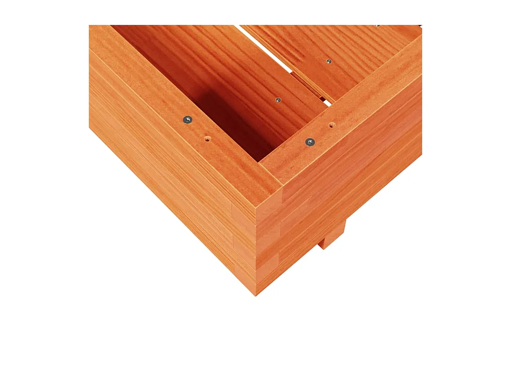 Jardinière bac lit surélevé bois marron 80 x 80 x 45438 cm 02_0038500