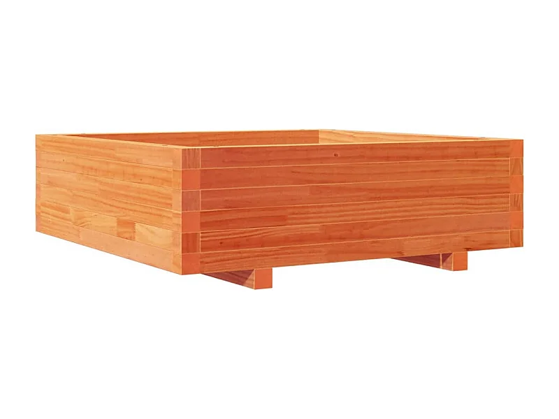 Vassoio per fioriera aiuola rialzata piante fiori terrazza giardino cera 80 x 80 x 26,5 cm legno di pino massiccio marrone 02_0038500