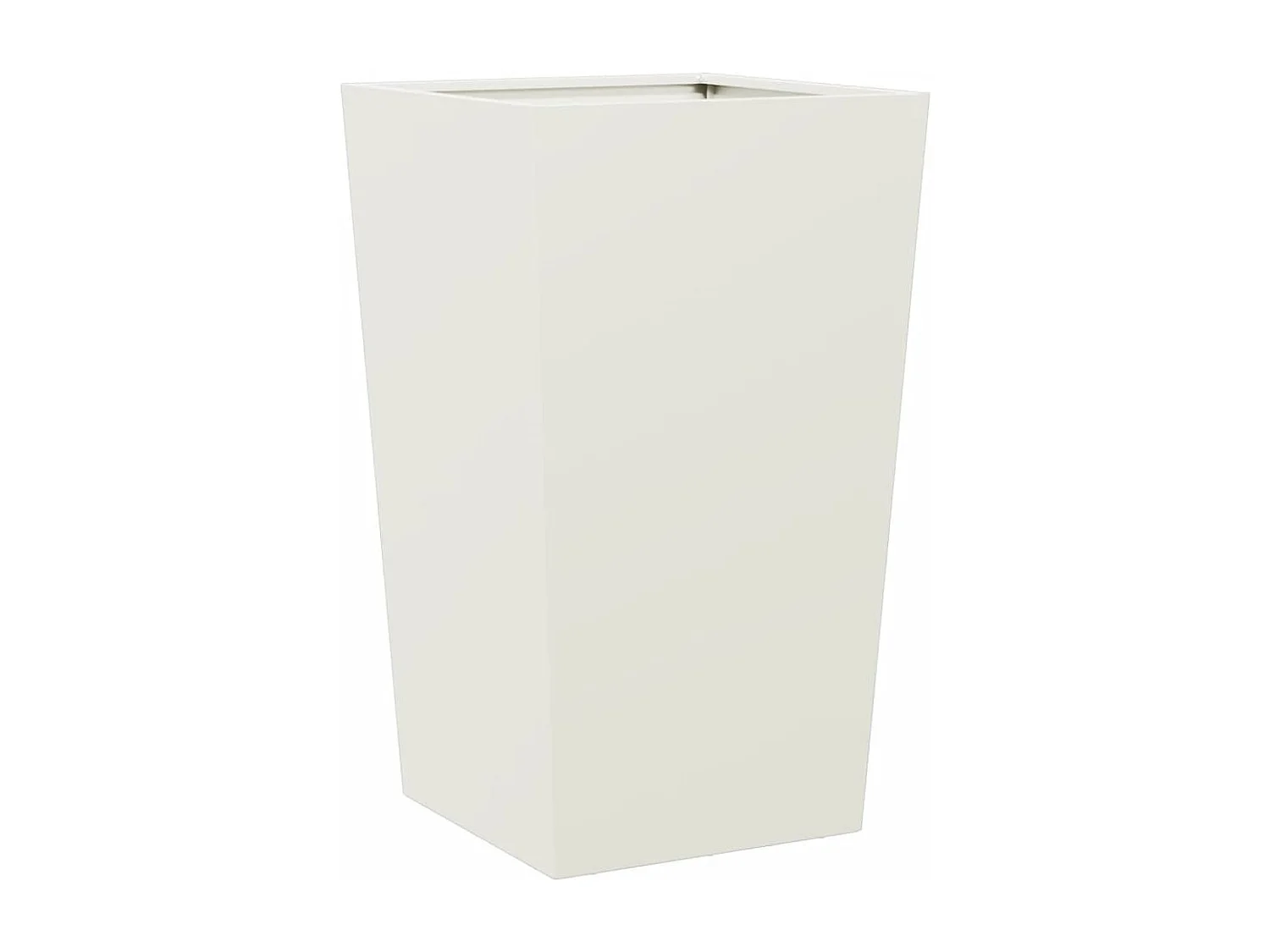 Vaso per fioriera aiuola rialzata piante fiori giardino terrazze set da 2 45 x 45 x 75 cm acciaio bianco 02_0038979