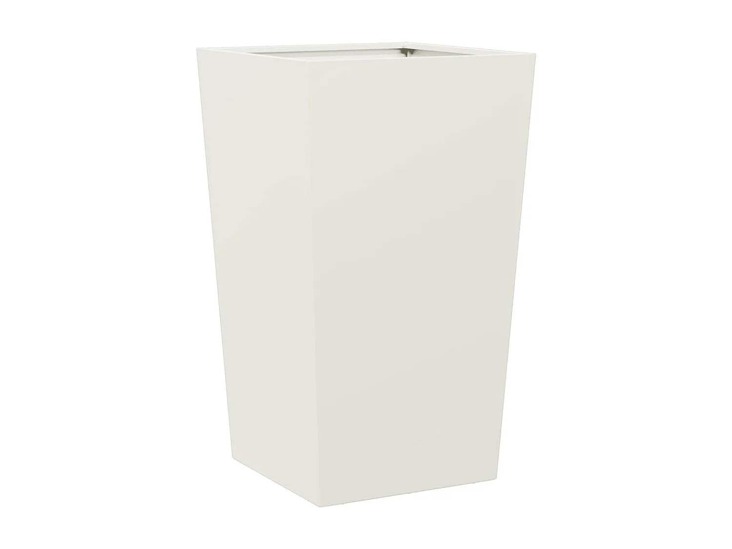 Vaso per fioriera aiuola rialzata piante fiori giardino terrazze set da 2 45 x 45 x 75 cm acciaio bianco 02_0038979