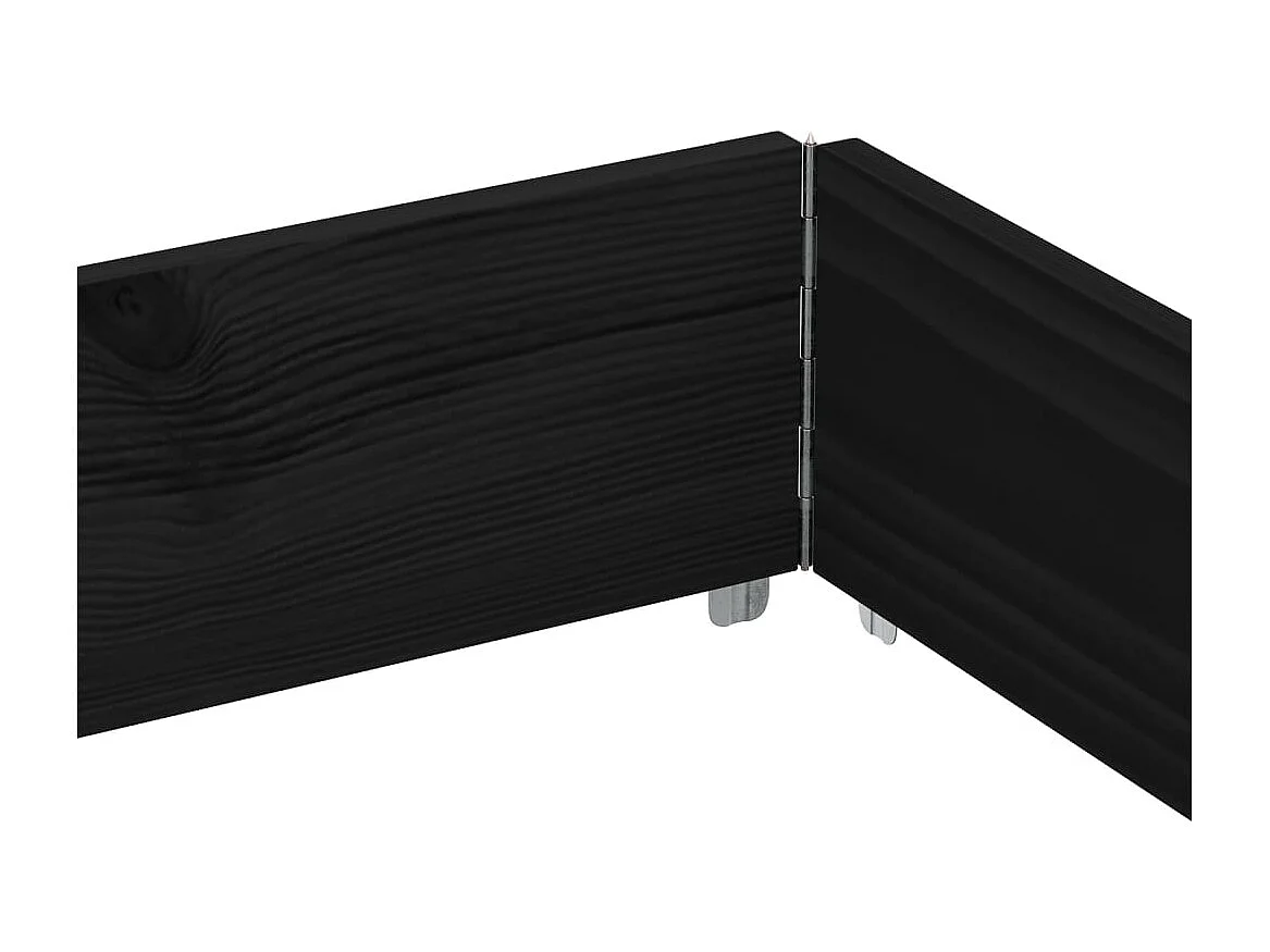 Vassoio per fioriera aiuola rialzata piante fiori terrazza giardino 150 x 100 cm legno massello di pino nero 02_0037424