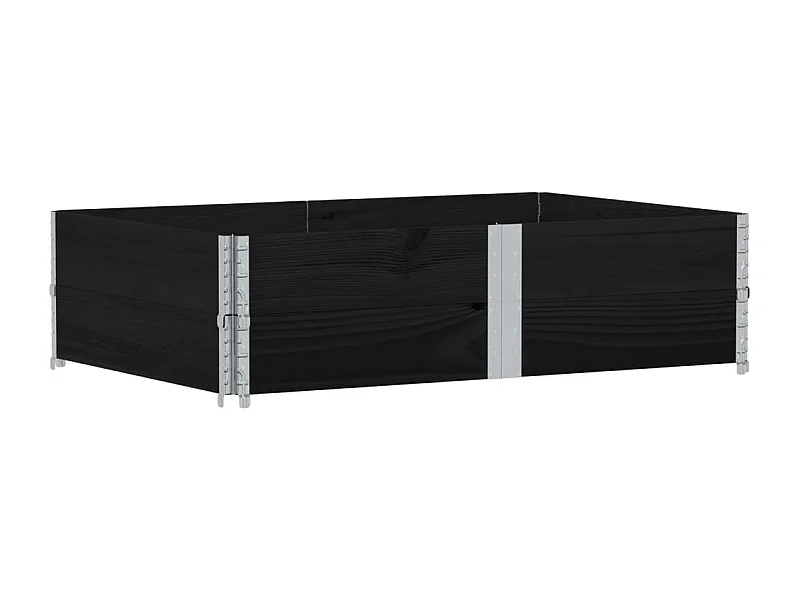 Vassoio per fioriera aiuola rialzata piante fiori terrazza giardino 150 x 100 cm legno massello di pino nero 02_0037424