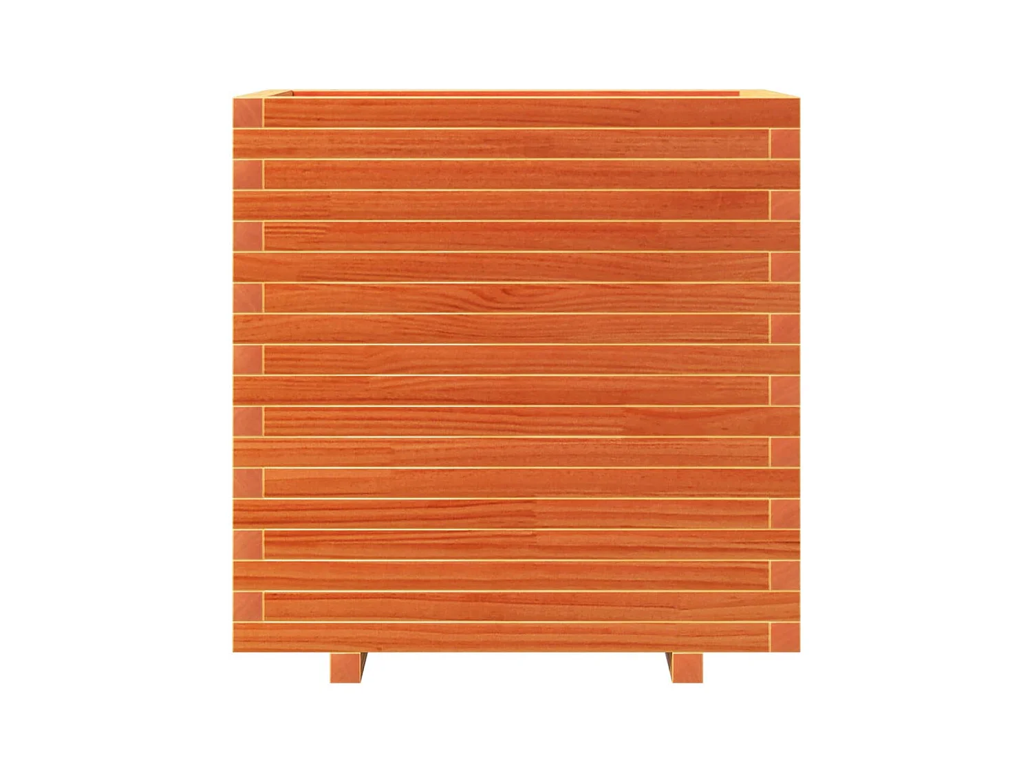 Bandeja para plantador, canteiro elevado, flores, terraço, jardim, cera 70 x 40 x 72,5 cm, madeira maciça de pinho marrom 02_0038487