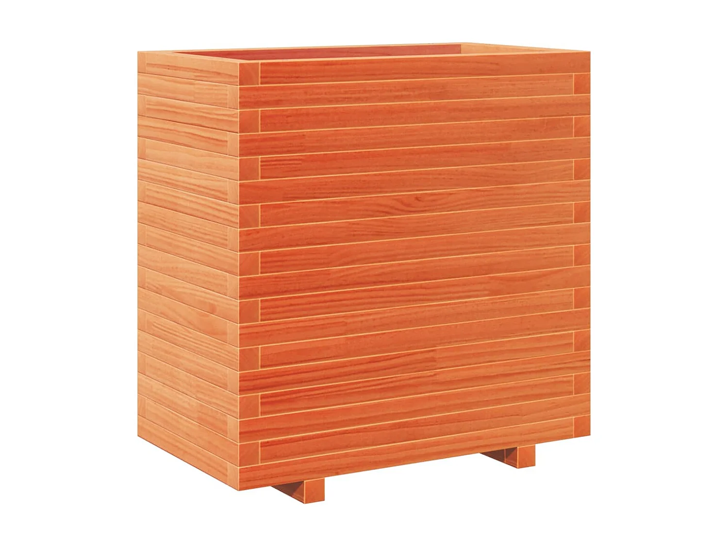 Bandeja para plantador, canteiro elevado, flores, terraço, jardim, cera 70 x 40 x 72,5 cm, madeira maciça de pinho marrom 02_0038487