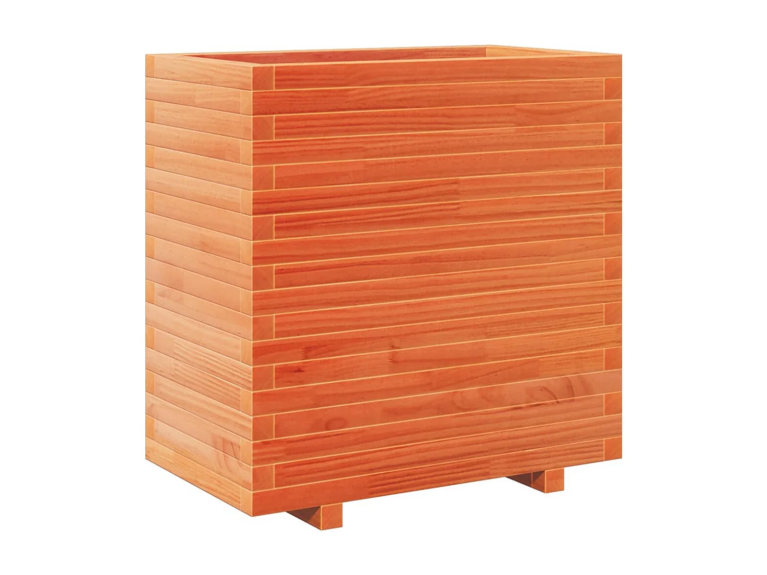 Bandeja para plantador, canteiro elevado, flores, terraço, jardim, cera 70 x 40 x 72,5 cm, madeira maciça de pinho marrom 02_0038487