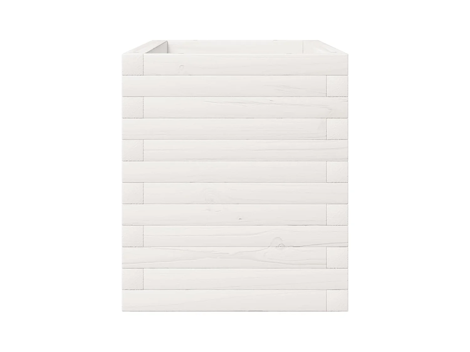 Jardinière bac lit surélevé bois blanche 110 x 40 x 49.5 cm 02_0037343