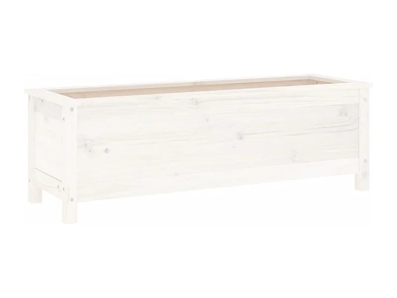 Jardinière bac lit surélevé bois blanche 119.5 x 40 x 39 cm 02_0039321