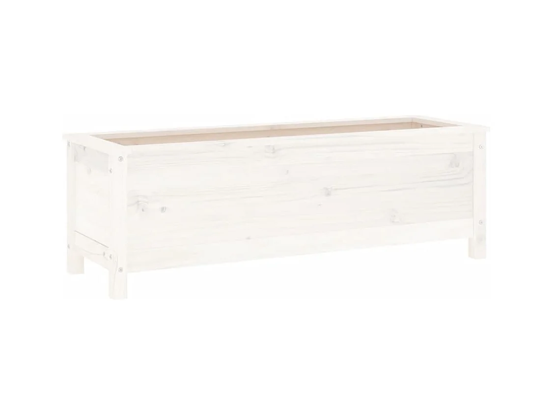 Jardinière bac lit surélevé bois blanche 119.5 x 40 x 39 cm 02_0039321