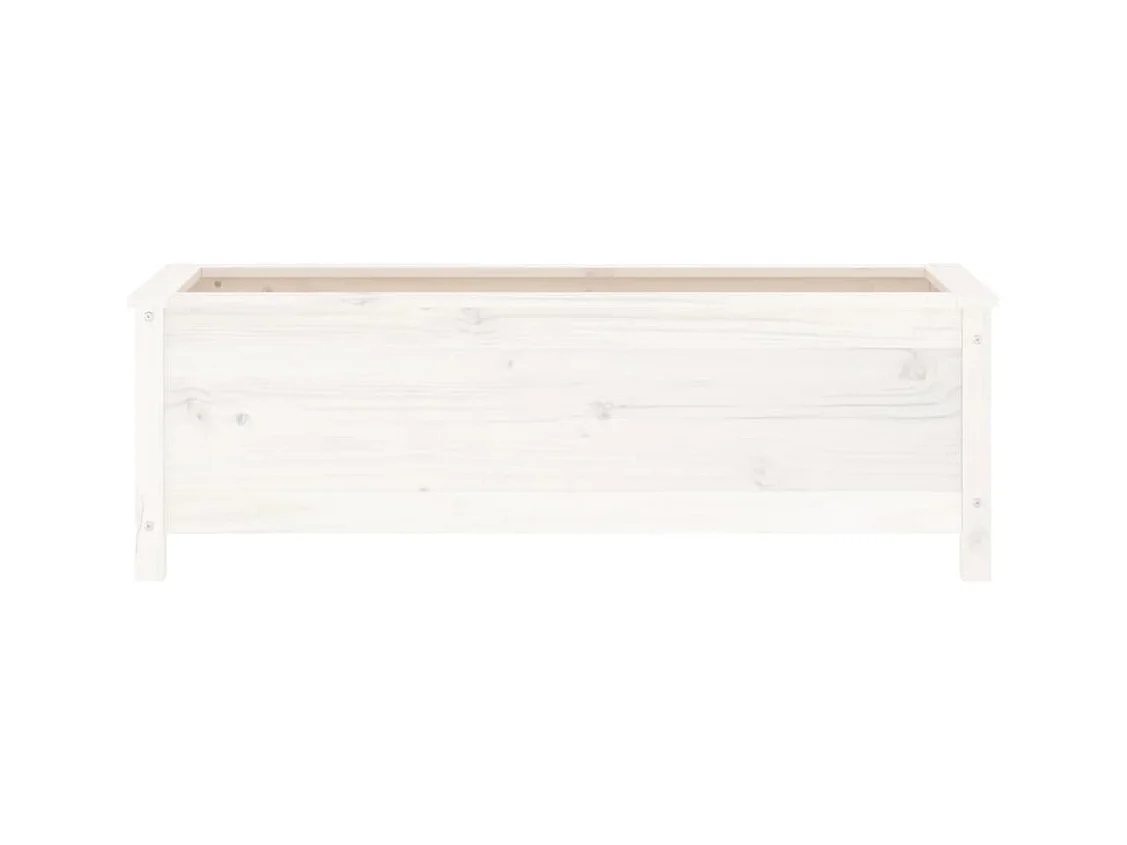 Jardinière bac lit surélevé bois blanche 119.5 x 40 x 39 cm 02_0039321