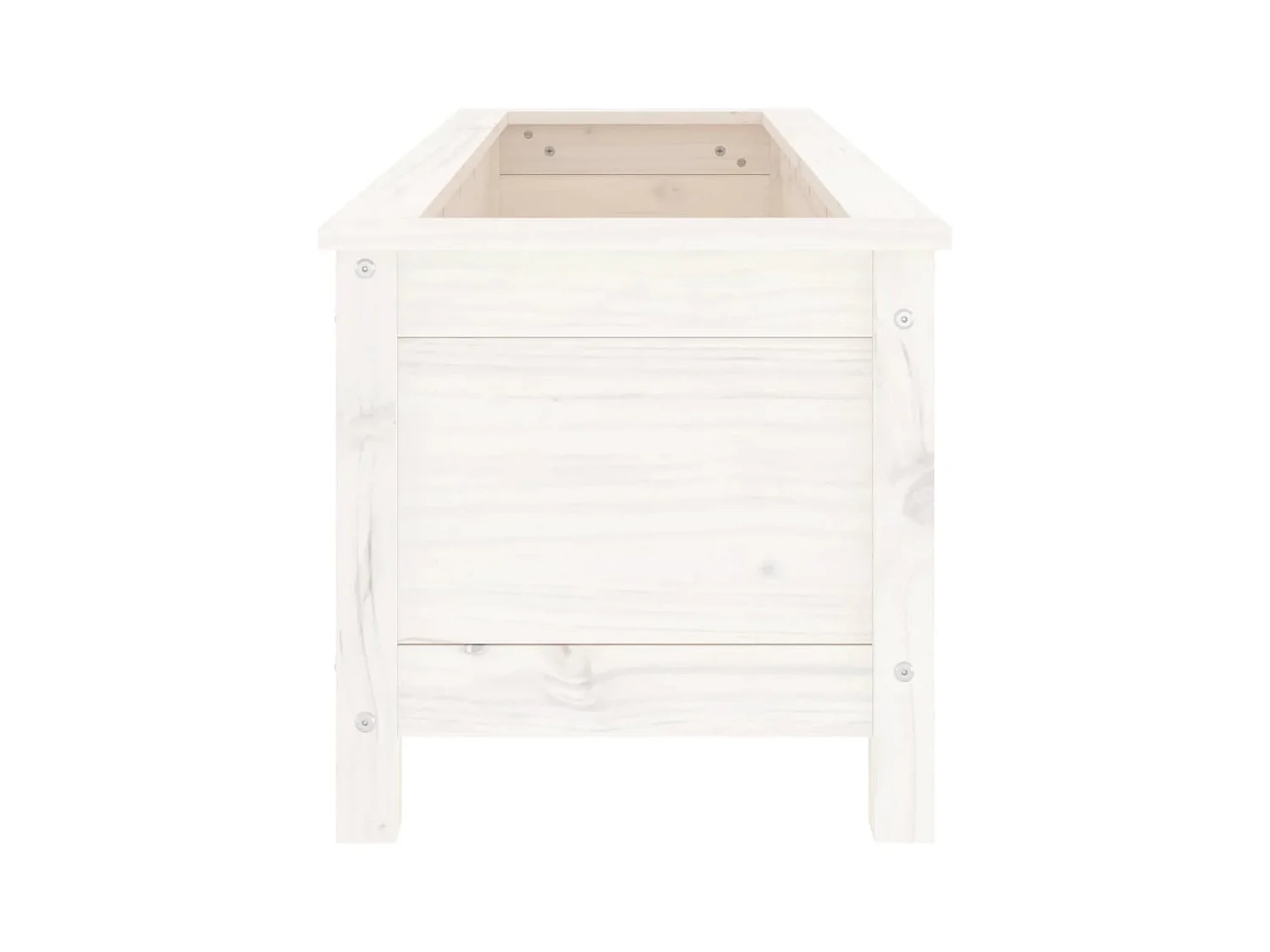 Jardinière bac lit surélevé bois blanche 119.5 x 40 x 39 cm 02_0039321