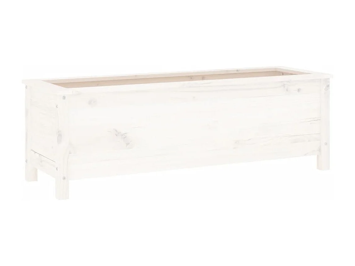 Jardinière bac lit surélevé bois blanche 119.5 x 40 x 39 cm 02_0039321
